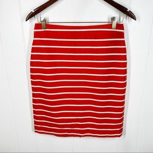 Banana Republic Red and White Stripes Pencil Skirt 4